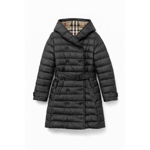 Burberry Double-Breasted Black feather down Puffer Jacket L NWT $1650
